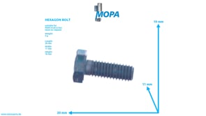 HEXAGON BOLT - 06012834911 suitable for MAN D-engines
