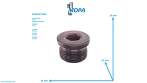 SCREW PLUG - 000908026005 suitable for MTU engines