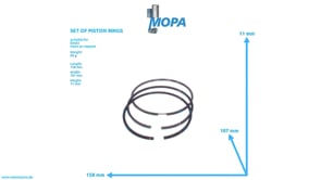 SET OF PISTON RINGS - 04158393 suitable for Deutz engines