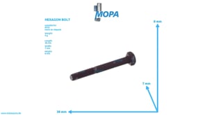 HEXAGON BOLT - 304014004001 suitable for MTU engines