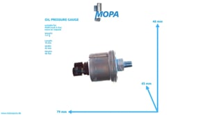 OIL PRESSURE GAUGE - 50760340007 suitable for MAN D engines