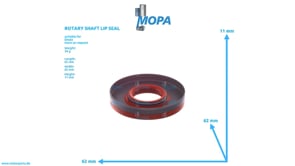 ROTARY SHAFT LIP SEAL - 04148451 suitable for Deutz engines
