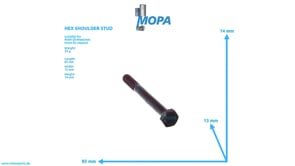 HEX SHOULDER STUD - 06010137121 suitable for MAN D engines