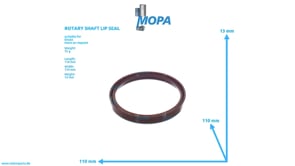 ROTARY SHAFT LIP SEAL - 12152276 suitable for Deutz engines