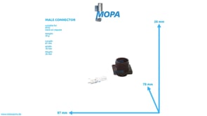 MALE CONNECTOR - 0005312685 suitable for MTU engines