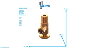DRAIN COCK - 12155356 suitable for MWM & Deutz engines