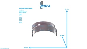 MAIN BEARING PAIR - 21040125 suitable for Volvo/Volvo Penta engines