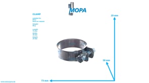 CLAMP - 000000000020 suitable for MTU engines CLAMP - 000000000020 suitable for MTU engines