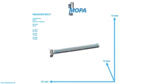 HEXAGON BOLT - 000000004389 suitable for MTU engines