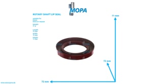 ROTARY SHAFT LIP SEAL - 04185951 suitable for Deutz engines