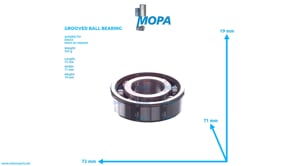 GROOVED BALL BEARING - 01109125 suitable for Deutz engines
