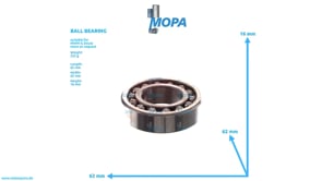 BALL BEARING - 01109296 suitable for MWM & Deutz engines BALL BEARING - 01109296 suitable for MWM & Deutz engines