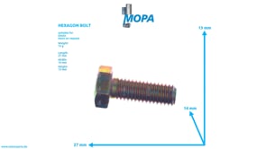 HEXAGON BOLT - 01112326 suitable for Deutz engines
