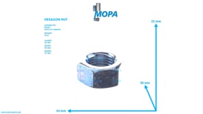 HEXAGON NUT - 01127096 suitable for Deutz engines