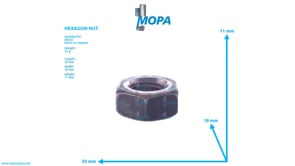 HEXAGON NUT - 01133200 suitable for Deutz engines