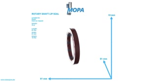 ROTARY SHAFT LIP SEAL - 01172625 suitable for Deutz engines