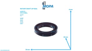 ROTARY SHAFT LIP SEAL - 01216343 suitable for MWM & Deutz engines