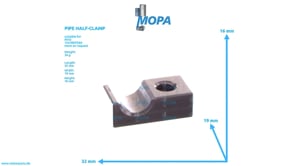 PIPE HALF-CLAMP - 700325012200 suitable for MTU engines