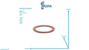 SEALING WASHER - 02138224 suitable for Deutz engines