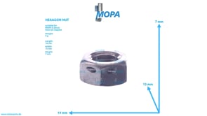 HEXAGON NUT - 03377292 suitable for MWM & Deutz engines