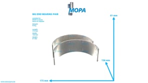 BIG END BEARING PAIR - 04069240 suitable for MWM & Deutz engines