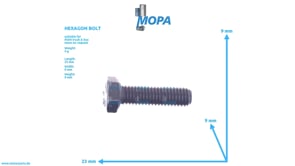 HEXAGON BOLT - 06012834812 suitable for MAN D-engines