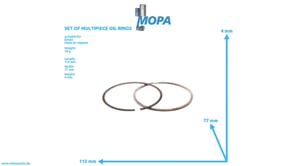 SET OF MULTIPIECE OIL RINGS - 01172073 suitable for Deutz engines SET OF MULTIPIECE OIL RINGS - 01172073 suitable for Deutz engines