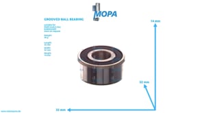 GROOVED BALL BEARING - 06314590018 suitable for MAN D engines