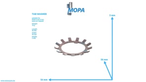 TAB WASHER - 51908010082 suitable for MAN D engines