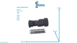 MALE CONNECTOR - 0025312883 suitable for MTU engines
