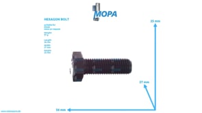 HEXAGON BOLT - 01148263 suitable for Deutz engines