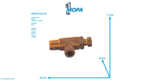 DRAIN VALVE - 01222536 suitable for Deutz engines
