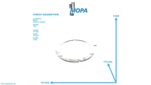 THRUST WASHER PAIR - 02931881 suitable for Deutz engines