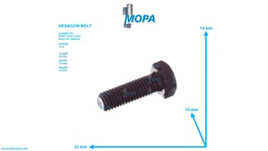 HEXAGON BOLT - 06012857115 suitable for MAN D engines