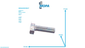 HEXAGON BOLT - 12156853 suitable for Deutz engines