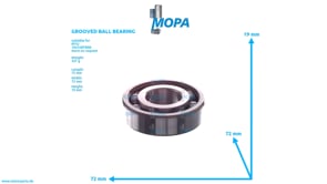 GROOVED BALL BEARING - 200625906310 suitable for MTU engines
