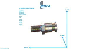 SCREW-FITTING UNION - 8372010166 suitable for MTU engines