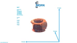 NUT - 999900008000 suitable for MTU engines