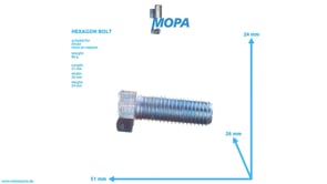 HEXAGON BOLT - 01148261 suitable for Deutz engines