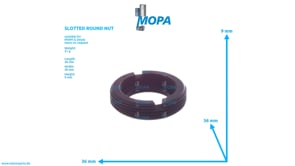 SLOTTED ROUND NUT - 12163223 suitable for MWM & Deutz engines SLOTTED ROUND NUT - 12163223 suitable for MWM & Deutz engines