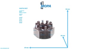 CASTLE NUT - 01216014 suitable for Deutz engines