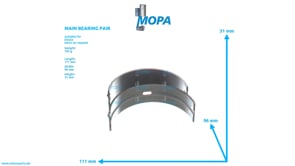 MAIN BEARING PAIR - 02931286 suitable for Deutz engines