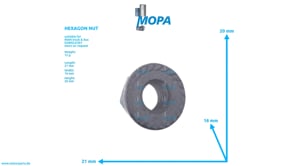 HEXAGON NUT - 06112512001 suitable for MAN D engines