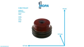 V-BELT PULLEY - 12161237 suitable for MWM & Deutz engines