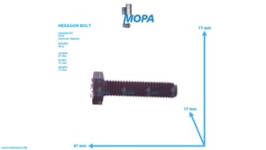 HEXAGON BOLT - 200933010007 suitable for MTU engines
