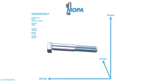 HEXAGON BOLT - 304014016005 suitable for MTU engines