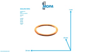 SEALING RING - 007603021100 suitable for MTU engines