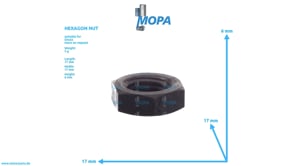 HEXAGON NUT - 01216006 suitable for Deutz engines