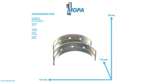 MAIN BEARING PAIR - 04003005 suitable for MWM & Deutz engines
