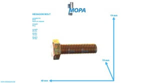 HEXAGON BOLT - 000000000905 suitable for MTU engines